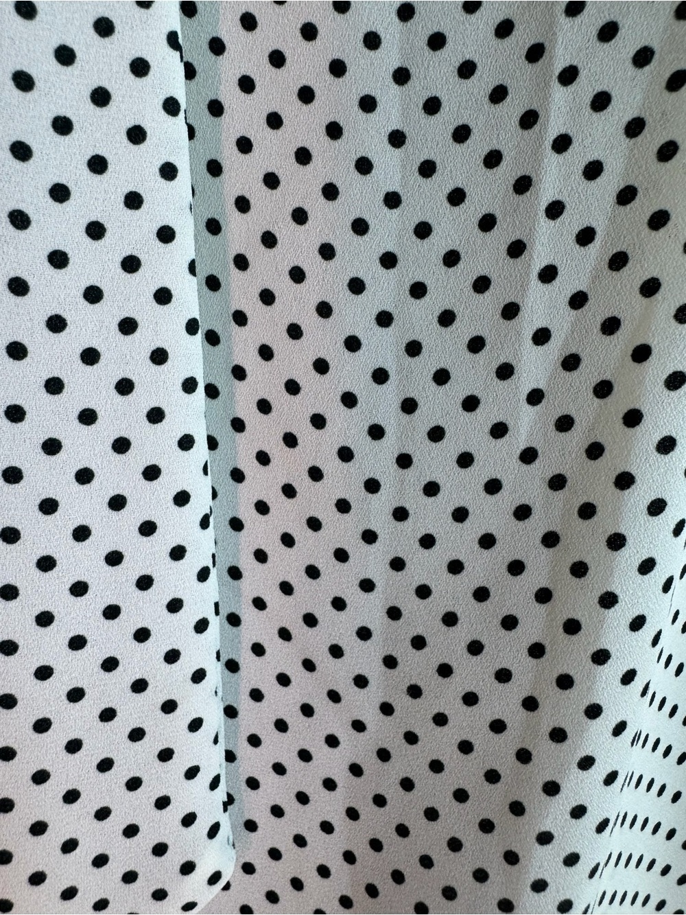 LOFT White Polka Dot Blouse with Black Spots - Picture 2 of 3